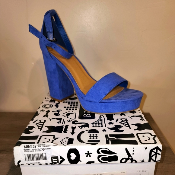 Suede Platform Heels - Picture 1 of 2
